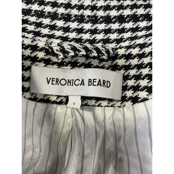Veronica Beard 'Hutchinson' Black Houndstooth Dickey Jacket Size L - Picture 4 of 5